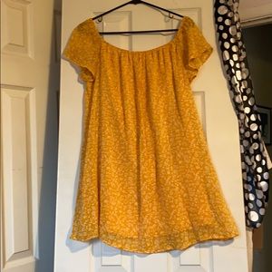 Off the shoulder smock dress